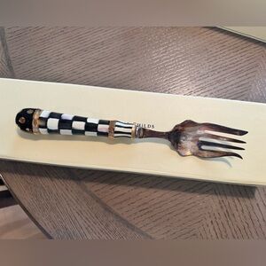 Mackenzie Childs Courtly Check Serving Fork